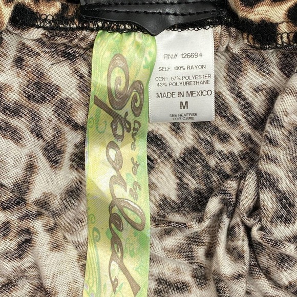 SPOILED Strappy High Low Leopard Print Tank Top - Picture 9 of 11